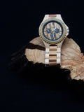 Montre en bois.ca-Boreale-Chlorophyle